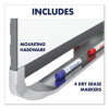 Prestige 2 Duramax Magnetic Porcelain, 72" x 48", White Surface, Black Aluminum/Plastic Frame