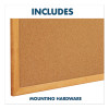 Combination Board, 48" x 36", Brown/White Surface, Oak Finished Fiberboard (Mdf) Frame