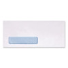 Security Tint Window Envelope, #10, Commercial Flap, Gummed Closure, 4.13 x 9.5, White, 500/Box
