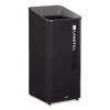 Sustain Decorative Refuse With Recycling Lid, 23 Gal, Metal/Plastic, Black