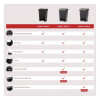 Premier Series Iii Step-On Waste Container, 12.4 Gal, Plastic, Black/Stainless Steel
