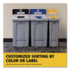 Slim Jim Recycling Station 1-Stream, Mixed Recycling Station, 33 Gal, Resin, Gray