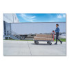 Motorized Kit For 30" X 60" Platform Trucks, Large, Dc Motor, 60 V Lithium-Ion Battery, 0.5 Mph To 3 Mph, Black/Red