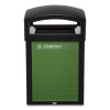 Medium Prelabeled Compost Waste Panels For Tailor And Landmark Series Containers, 20.72" x 0.5" x 27.95", Green, 4/Carton