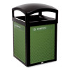 Medium Prelabeled Compost Waste Panels For Tailor And Landmark Series Containers, 20.72" x 0.5" x 27.95", Green, 4/Carton