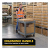 Brute Heavy-Duty Ergo Handle Utility Cart, Plastic, 2 Shelves, 750 Lb Capacity, 26" x 55" x 33.25", Gray