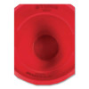 Vented Round Brute Container, 10 Gal, Plastic, Red, 6/Carton