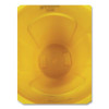 Vented Round Brute Container, 10 Gal, Plastic, Yellow