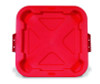 Square Brute Lid, 21.88w x 21.88d x 2.13h, Red, 6/Carton