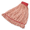 Web Foot Blend Shrinkless Mop Head, Cotton/Synthetic, Small, Orange, 6/Carton