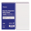 Reporters Note Pad, Blue Cover, Medium/College Rule, (80) White 4 x 8 Sheets