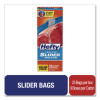 Slider Stand And Fill Freezer Storage Bags, 1 Gal, 10.56" x 11", Clear, 25 Bags/Box, 9 Boxes/Carton