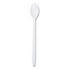 Soda Spoon, Mediumweight, Plastic, 7.87", White, 1,000/Carton