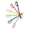 Sword Picks, Plastic, 3.25", Assorted Colors, 10,000/Carton