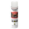 Industrial Choice M1600 System Solvent-Based Precision Line Marking Paint, Flat White, 17 Oz Aerosol Can, 12/Carton