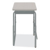 Alphabetter 2.0 Height-Adjustable Student Desk With Pendulum Bar And Book Box, 27.75" x 19.75" x 22" To 30", Pebble Gray