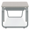 Alphabetter 2.0 Height-Adjustable Student Desk With Pendulum Bar And Book Box, 27.75" x 19.75" x 22" To 30", Pebble Gray
