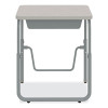 Alphabetter 2.0 Height-Adjustable Student Desk With Pendulum Bar And Book Box, 27.75" x 19.75" x 22" To 30", Pebble Gray