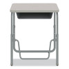 Alphabetter 2.0 Height-Adjustable Student Desk With Pendulum Bar And Book Box, 27.75" x 19.75" x 22" To 30", Pebble Gray