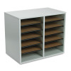 Fiberboard Literature Sorter, 12 Compartments, 19.63 x 11.88 x 16.13, Gray