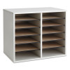 Fiberboard Literature Sorter, 12 Compartments, 19.63 x 11.88 x 16.13, Gray