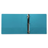 Earth's Choice Plant-Based Durable Fashion View Binder, 3 Rings, 2" Capacity, 11 x 8.5, Turquoise, 2/Pack