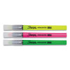 Clearview Pen-Style Highlighter, Assorted Ink Colors, Chisel Tip, Assorted Barrel Colors, 3/Pack
