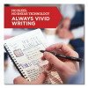 S-Gel High-Performance Gel Pen, Retractable, Fine 0.5 Mm, Red Ink, Black Barrel, Dozen