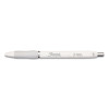 S-Gel Fashion Barrel Gel Pen, Retractable, Medium 0.7 Mm, Black Ink, Pearl White Barrel, Dozen