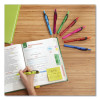 Retractable Highlighters With Storage Pouch, Assorted Ink Colors, Chisel Tip, Assorted Barrel Colors, 8/Set