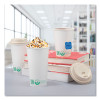Compostable Paper Hot Cups, Proplanet Seal, 16 Oz, White/Green, 1,000/Carton