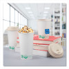 Compostable Paper Hot Cups, Proplanet Seal, 20 Oz, White/Green, 600/Carton