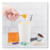 Compostable Paper Hot Cups, Proplanet Seal, 20 Oz, White/Green, 600/Carton