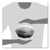 Octaview Hinged-Lid Hot Food Containers, 7.47 x 7.94 x 3.11, Black/Clear, Plastic, 100/Carton