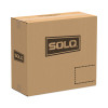 Creative Carryouts Octaview Hinged Lid Containers, 7.5 x 8 x 2.4, Black/Clear, Plastic, 100/Carton