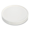 Flexstyle Double Sided Poly (Dsp) Paper Lid, For 32 Oz Food Containers, 4.6" Diameter x 0.7" h, White, Plastic, 500/Carton