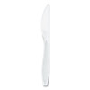 Impress Heavyweight Full-Length Polystyrene Cutlery, Knife, Plastic, White, 100/Box