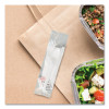 Regal Mediumweight Cutlery Kit, Individually Wrapped, Fork/Knife/Napkin/Spoon/Salt/Pepper, Plastic, White, 750/Carton