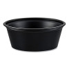 Portion Containers, 1.5 Oz, Plastic, Black, 250/Bag, 10 Bags/Carton