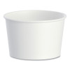 Double Poly Paper Food Containers, 8 Oz, 3.8" Diameter x 2.4" h, White, 50/Pack, 20 Packs/Carton
