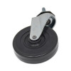 Replacement Bayonet-Stem Swivel Casters, Threaded Stem (0.28" x 1.5"), 4" Hard Rubber Wheel, Black