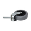 Replacement Bayonet-Stem Swivel Casters, Threaded Stem (0.26" x 2"), 3" Hard Urethane Wheel, Gray
