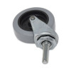 Replacement Bayonet-Stem Swivel Casters, Threaded Stem (0.26" x 2"), 3" Hard Urethane Wheel, Gray