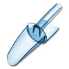 Saf-T-Scoop And Guardian System For Ice Machines, 6 Oz To 10 Oz Ice Scoop, Transparent Blue