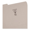 Reinforced Top Tab Colored File Folders, 1/3-Cut Tabs: Assorted, Letter Size, 0.75" Expansion, Gray, 100/Box