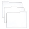 Reinforced Top Tab Colored File Folders, 1/3-Cut Tabs: Assorted, Letter Size, 0.75" Expansion, White, 100/Box