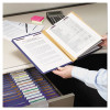 Pressboard Top Tab Classification Folders, Expands 3", 3 Dividers, 8 Safeshield Fasteners, Letter Size, Dark Blue, 10/Box
