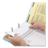 Four-Section Pressboard Top Tab Classification Folders, Four Safeshield Fasteners, 1 Divider, Legal Size, Blue, 10/Box
