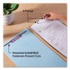 Six-Section Pressboard Top Tab Classification Folders, Six Safeshield Fasteners, 2 Dividers, Legal Size, Blue, 10/Box