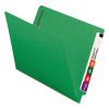 Heavyweight Colored End Tab Fastener Folders, Straight Tab, Expands 0.75", 2 Fasteners, Letter Size, Green, 50/Box